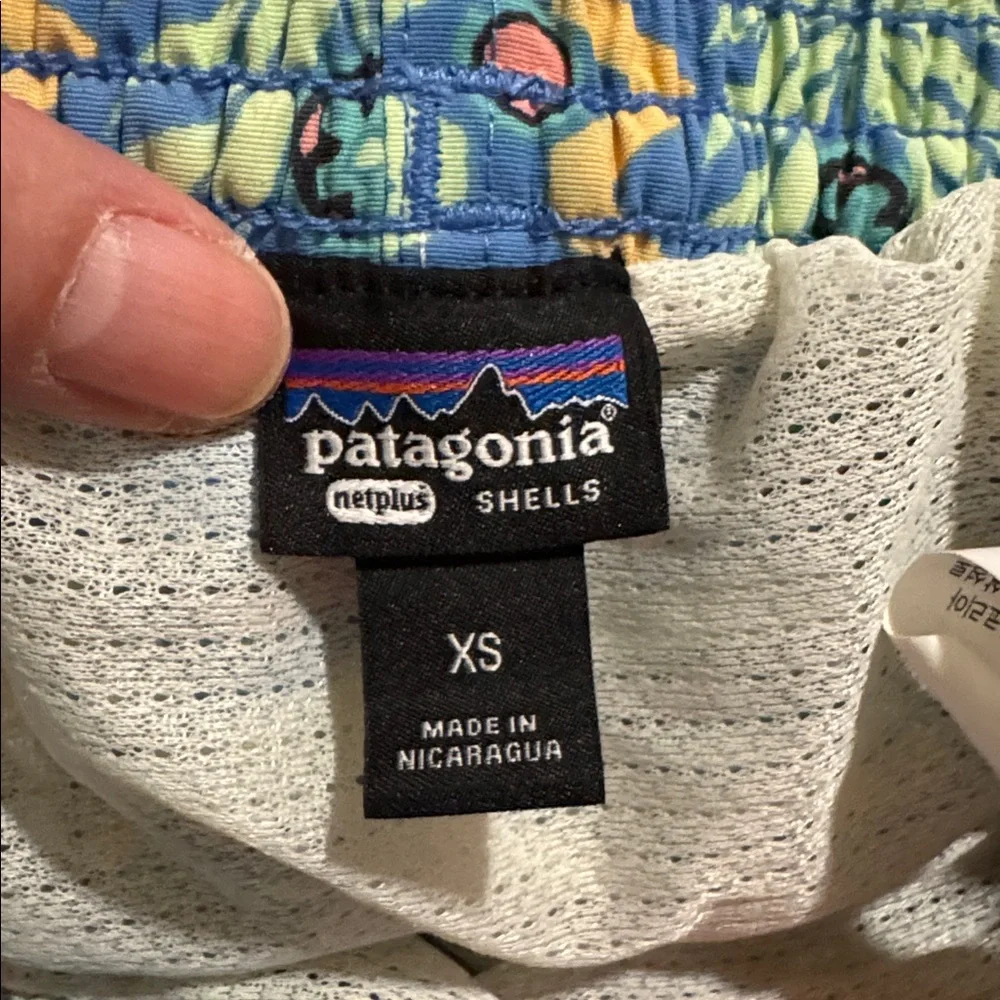 Patagonia Baggies Short Geo Salamander Print Lined Outdoor Beach 2024 X-Small